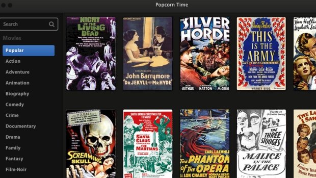 The streaming application Popcorn Time uses bit torrent technology in an extremely user-friendly manner to stream pirated movies.